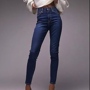Topshop Jamie Jeans in dark blue (multiple sizes)